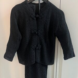 Vintage Ribbon Crochet Dress & Jacket Set | Sz 8